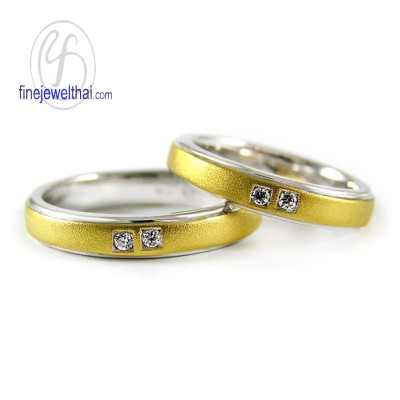 แหวนทองคำขาว แหวนเพชร แหวนคู่ แหวนแต่งงาน แหวนหมั้น - RC3064DWGm